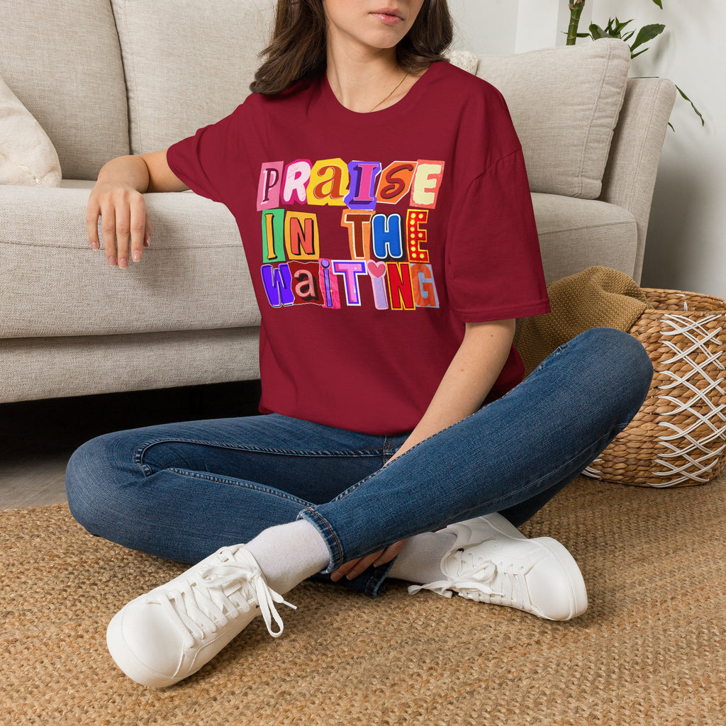T-Shirt — "Praise in the Waiting" Colorful Inspirational Graphic Tee
